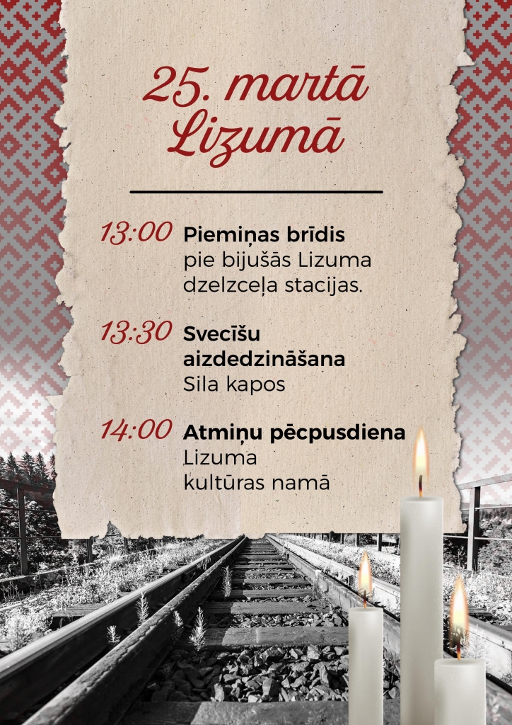 Lizumā - Komunistiskā genocīda upuru piemiņas dienas pasākumi