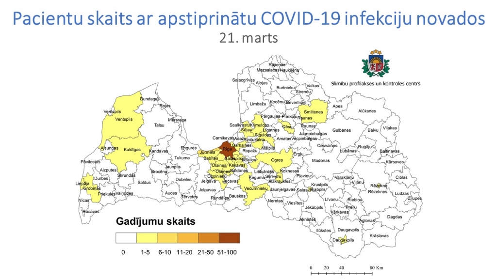 Latvijā apstiprināti 139 saslimšanas gadījumi ar COVID-19.