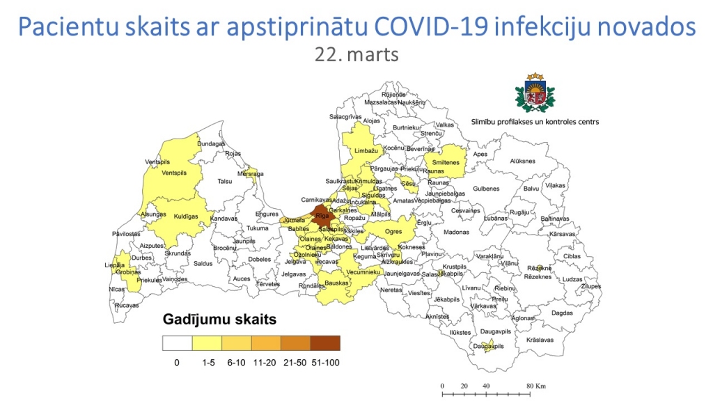 Latvijā apstiprināti 180 saslimšanas gadījumi ar COVID-19
