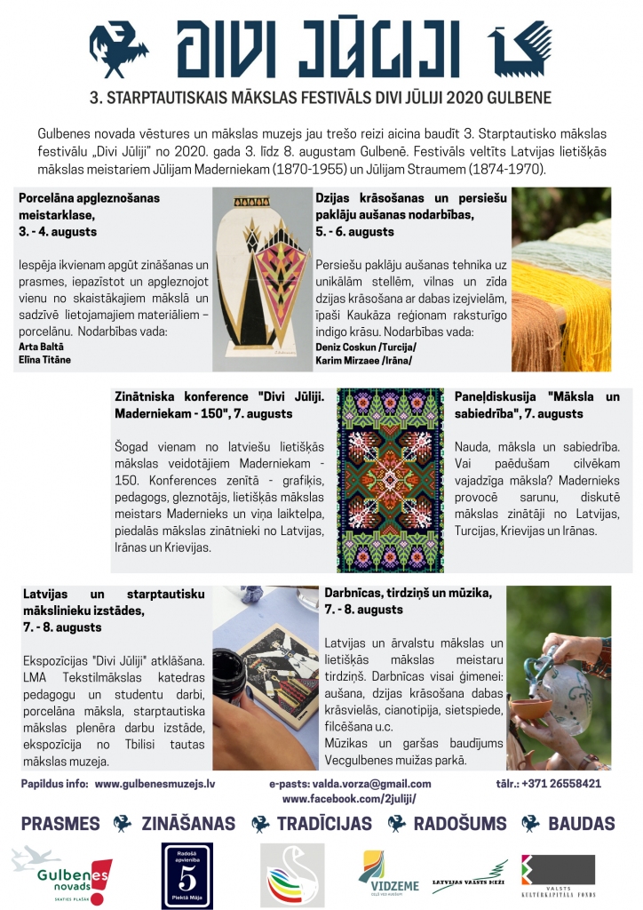  Festivāls "Divi Jūliji" Gulbenē notiks no 3. līdz 8. augustam 