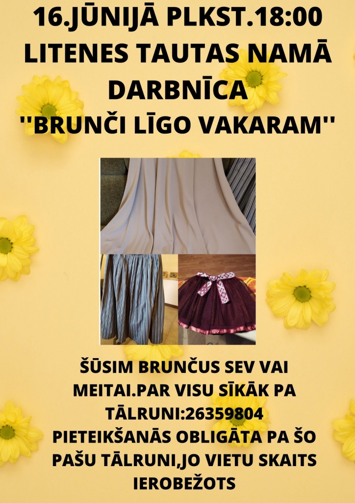 Darbnīca “Brunči Līgo vakaram”