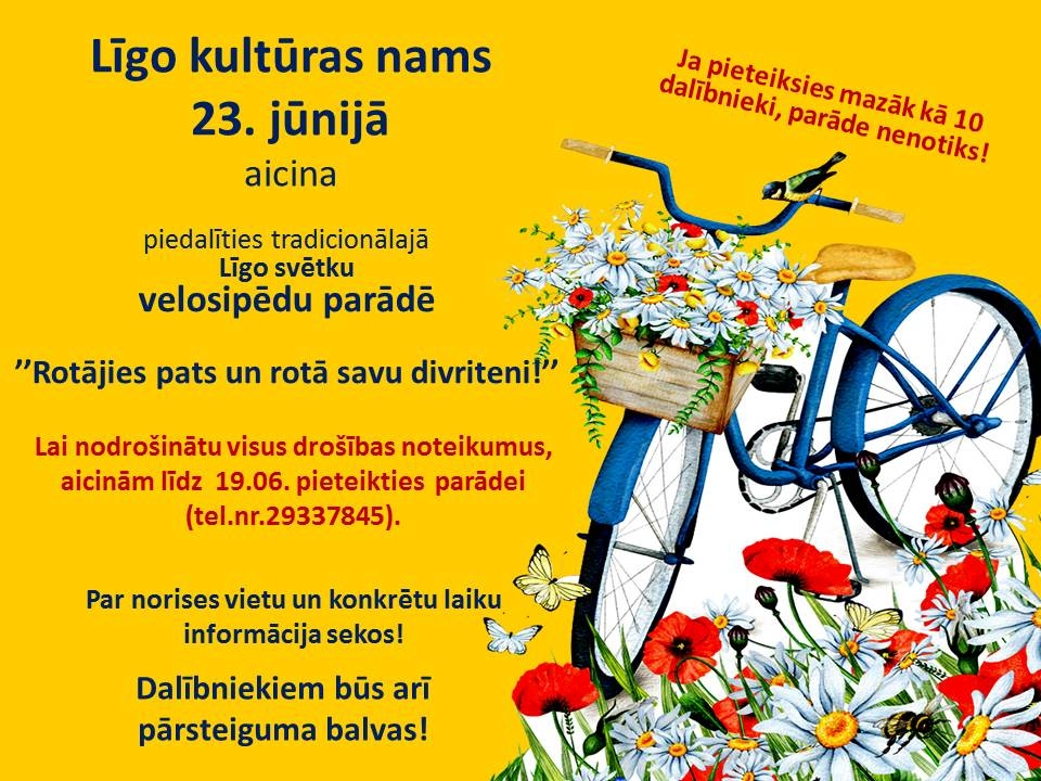 Tradicionālā Līgosvētku velosipēdu parāde