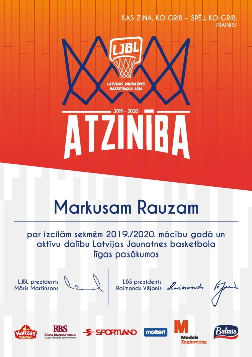 Gulbenes novada BJSS audzēkņi - izcilnieki mācībās un basketbola laukumā