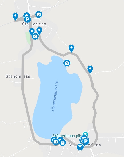 Apkārt Stāmerienas ezeram skrien un nūjo 45 dalībnieki