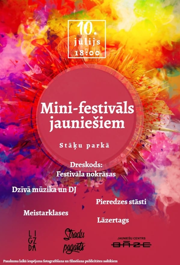 “Mini festivāls” jauniešiem un tiem, kuri sirdī jauni