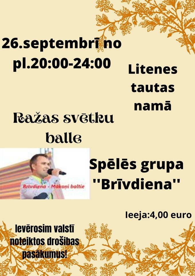 Ražas svētku balle kopā ar grupu “Brīvdiena”