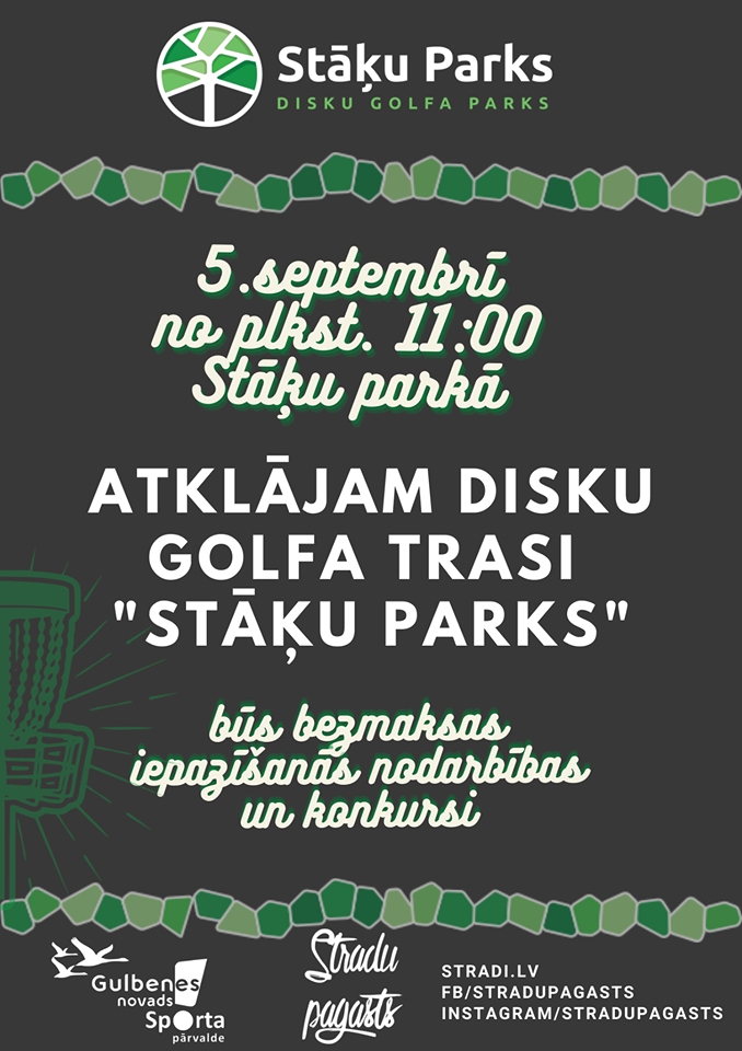 Disku golfa trases "Stāķu parks" atklāšana