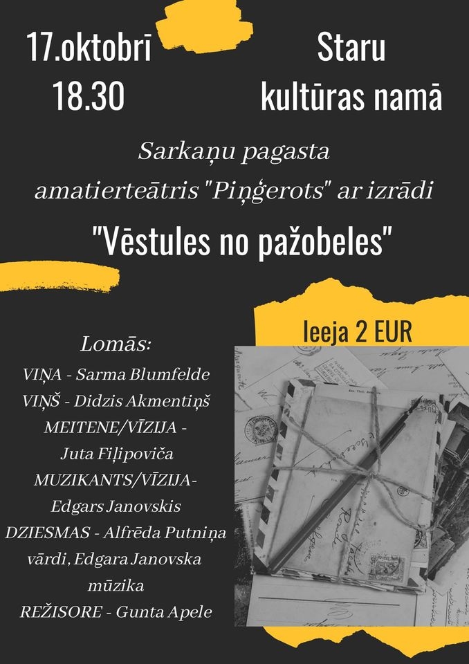 ATCELTA izrāde “Vēstules no pažobeles”