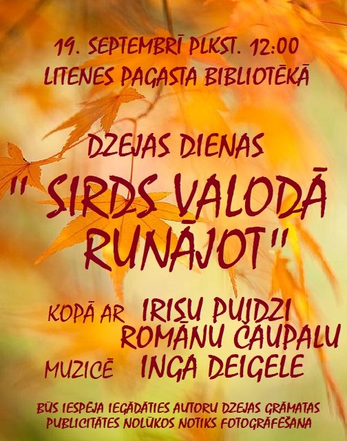 Dzejas diena “Sirds valodā runājot” 