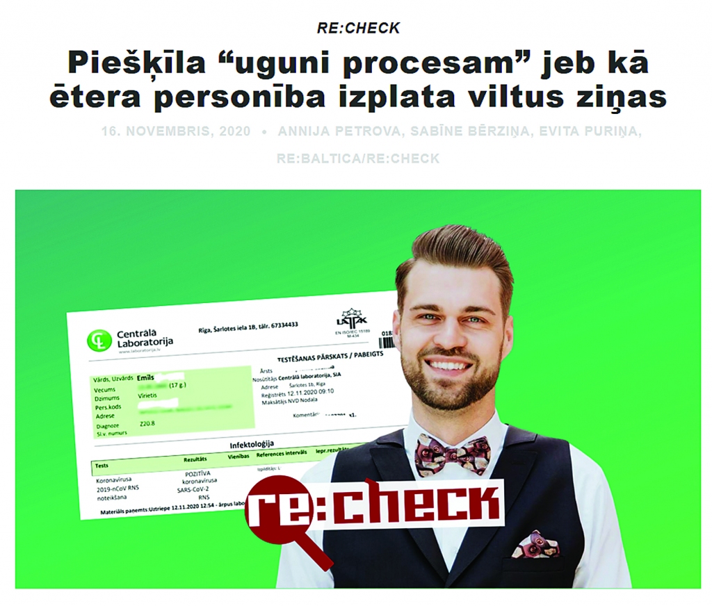 Piešķīla “uguni procesam” jeb Kā ētera personība izplata viltus ziņas