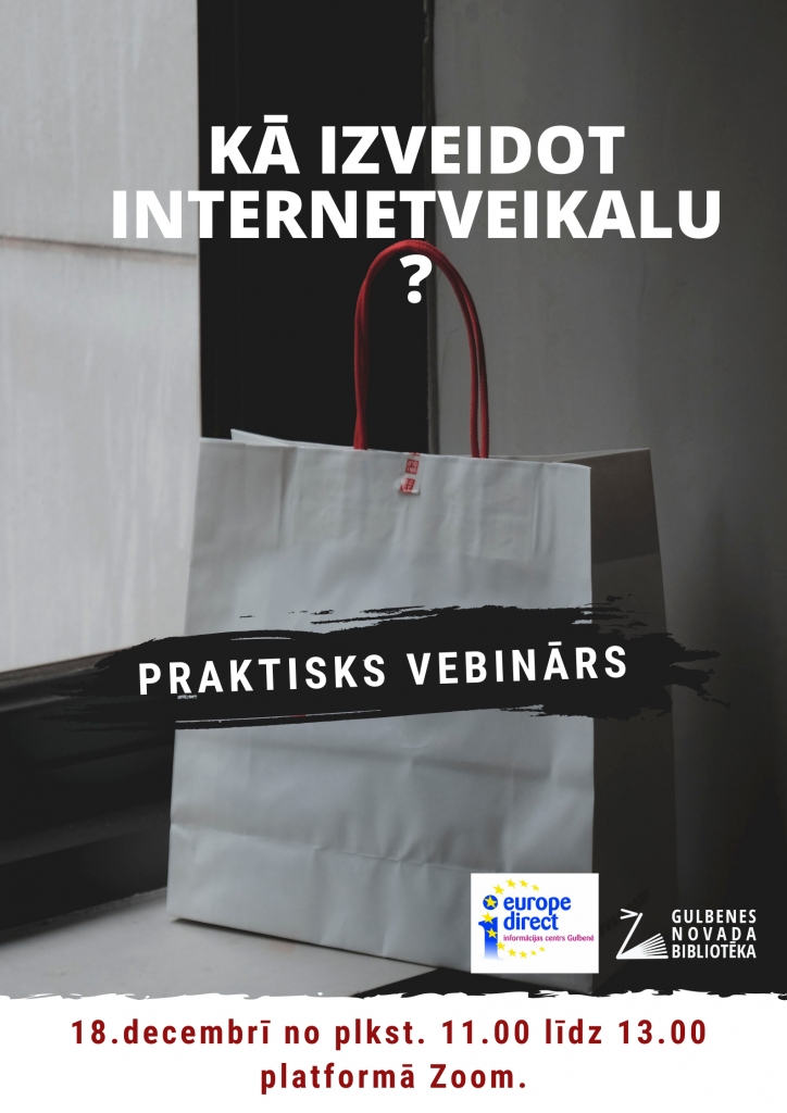 Būs praktisks vebinārs "Kā izveidot internetveikalu?"