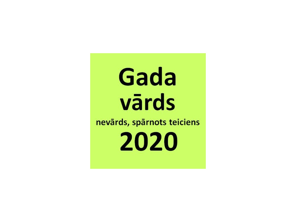 Par 2020.gada vārdu izraudzīts "sejauts", par nevārdu - "vaibs"