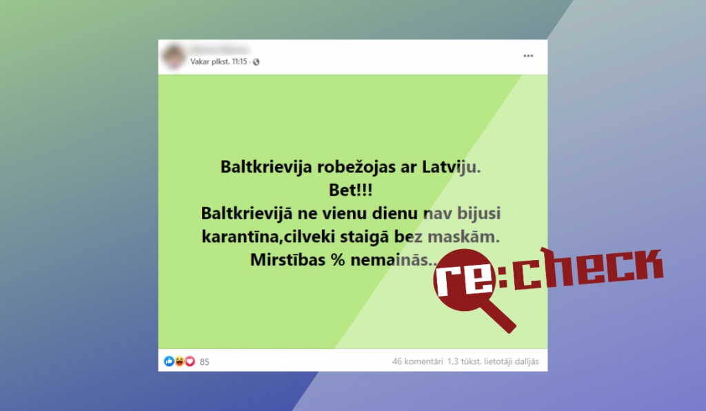 Covid-19 ir arī Baltkrievijā