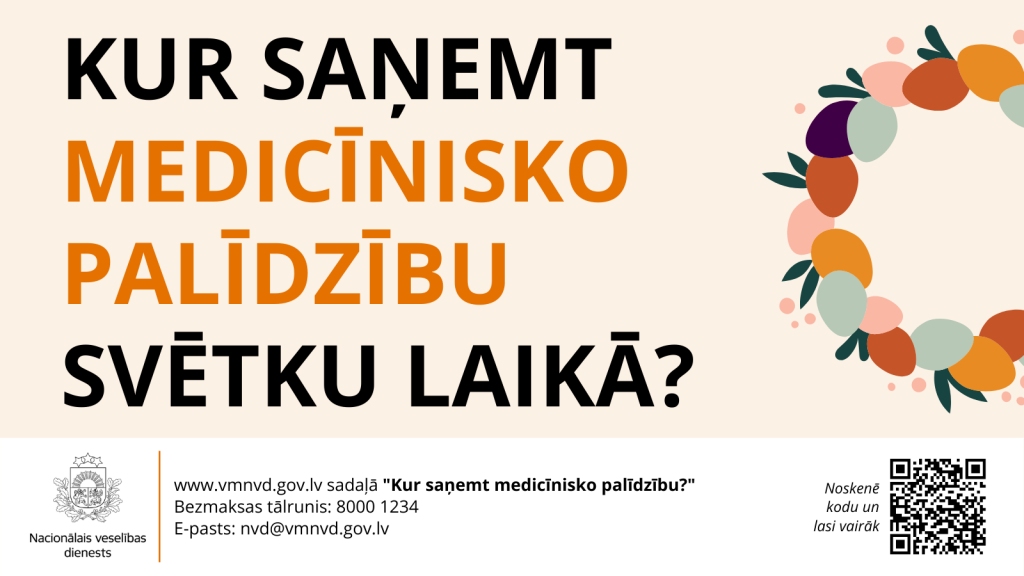 Kur saņemt medicīnisko palīdzību Lieldienu brīvdienu laikā?