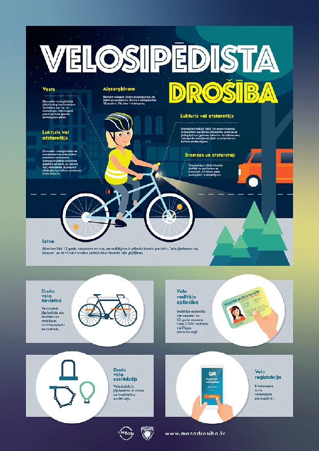 Velosezona ir sākusies: policija atgādina par satiksmes drošību