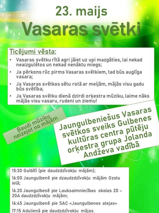 Pūtēju orķestra grupas Vasarsvētku sveiciens 