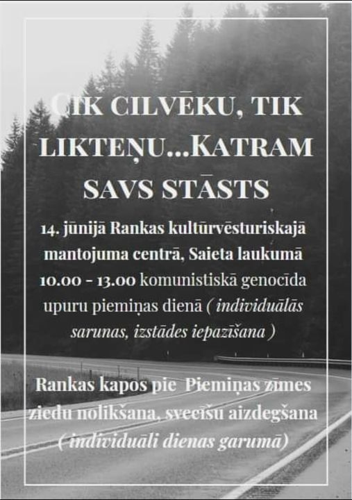 Komunistiskā genocīda upuru piemiņas diena “Cik cilvēku, tik likteņu… Katram savs stāsts” 