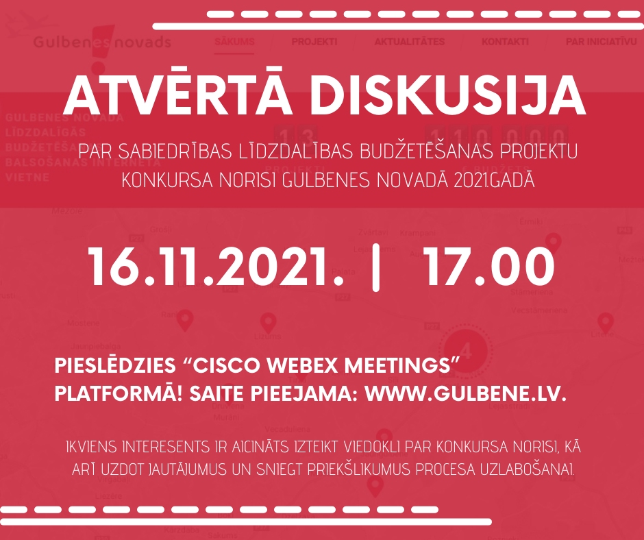 Piedalies diskusijā par sabiedrības līdzdalības budžetēšanas projektu konkursa norisi 2021.gadā! 